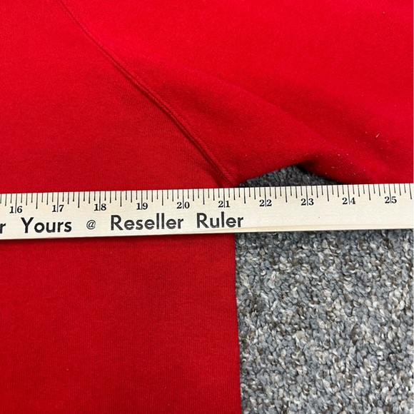 Vintage Jerzees sweatshirt mens XL extra large red crewneck blank USA 90s solid - Picture 10 of 11